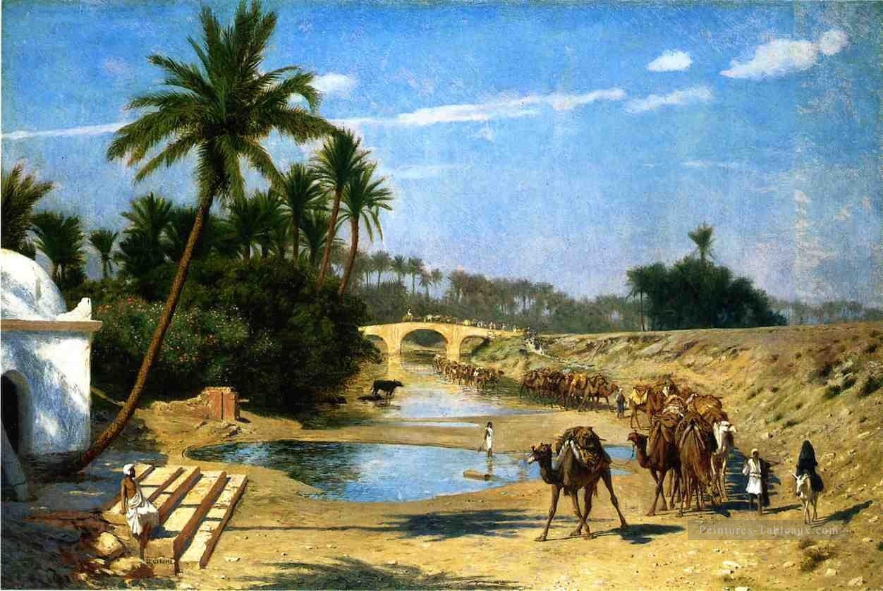 Une caravane arabe Arabe Jean Léon Gérôme Peintures à l'huile